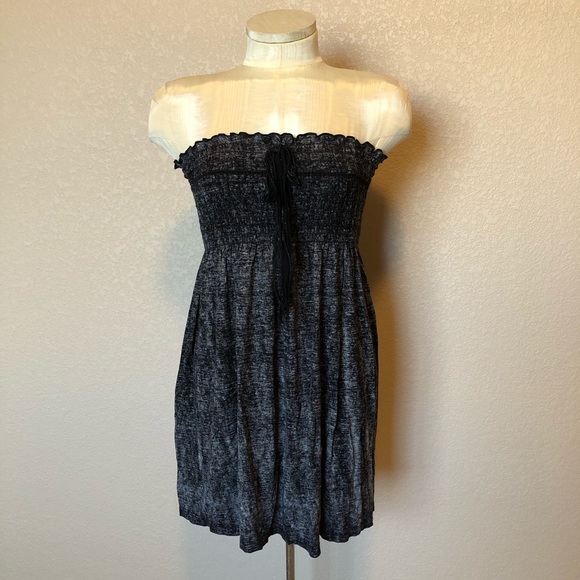 Dresses & Skirts - By The Sea black/gray cover up strapless dress.